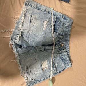 Shein High Rise Festival Distressed Jean Shorts size 34
